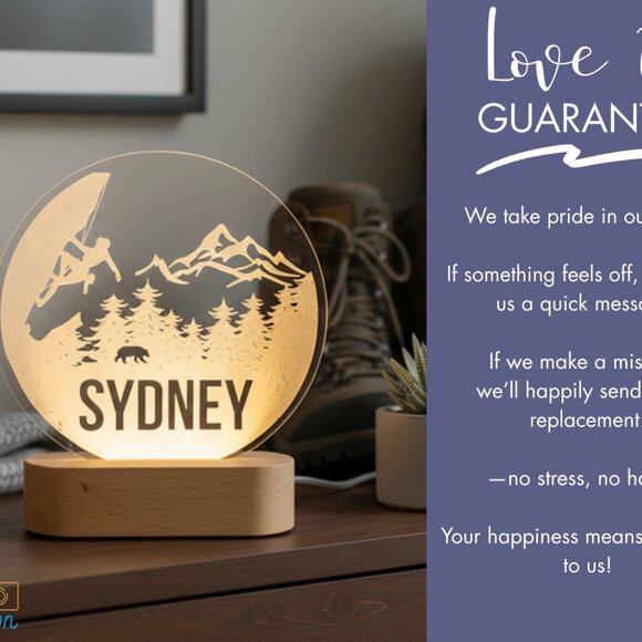 Custom Rock Climbing LED Night Light – Gift for Adventure Lovers - Picture 6 of 8